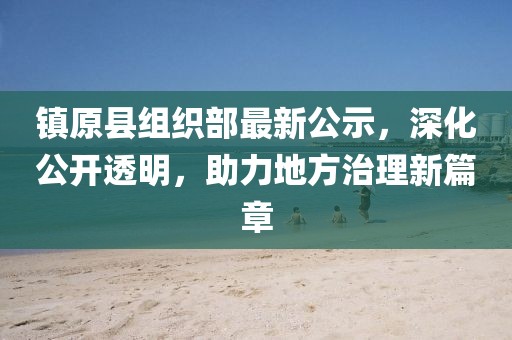 鎮(zhèn)原縣組織部最新公示，深化公開透明，助力地方治理新篇章