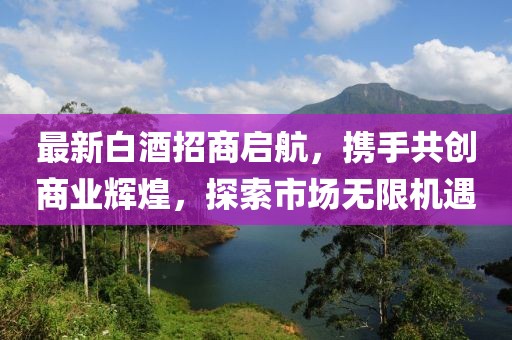 最新白酒招商啟航，攜手共創(chuàng)商業(yè)輝煌，探索市場無限機遇
